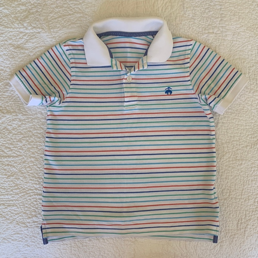 Children’s Brooks Brothers stripe cotton pique polo
